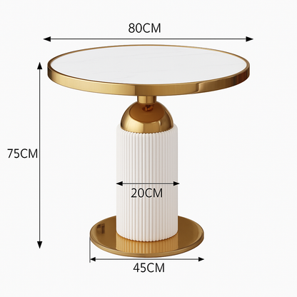 Sculptural Marble & Gold Dining Set — StudioVona Collection